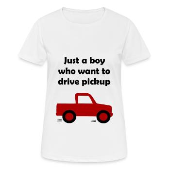 Chauffeur de camionnette - T-shirt respirant Femme - blanc - Devant - AI Model Female 172 dark (172cm)