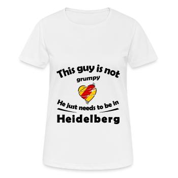 Le cœur de Heidelberg - T-shirt respirant Femme - blanc - Devant - AI Model Female 172 dark (172cm)