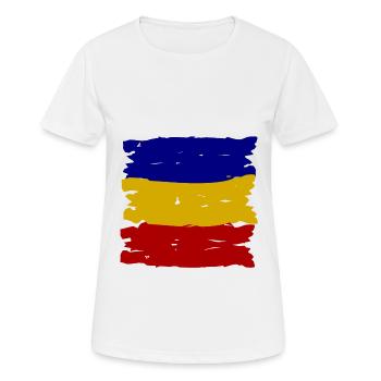 The Romanian flag - Women's Breathable T-Shirt - white - Front - AI Model Female 172 dark (172cm)