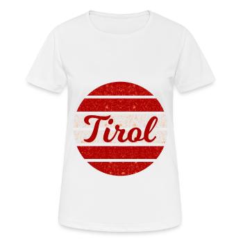 Die Tiroler - Frauen T-Shirt atmungsaktiv - Weiß - Vorne - AI Model Female 172 dark (172cm)