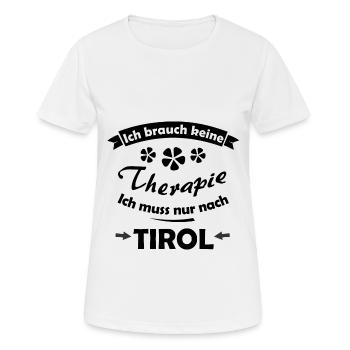 Heimweh nach Tirol - Frauen T-Shirt atmungsaktiv - Weiß - Vorne - AI Model Female 172 dark (172cm)