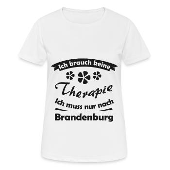 Brandenburg - Frauen T-Shirt atmungsaktiv - Weiß - Vorne - AI Model Female 172 dark (172cm)
