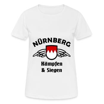 Les supporters de Nuremberg - T-shirt respirant Femme - blanc - Devant - AI Model Female 172 dark (172cm)