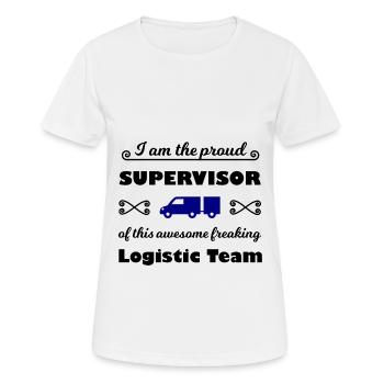 Der Logistik Supervisor - Frauen T-Shirt atmungsaktiv - Weiß - Vorne - AI Model Female 172 dark (172cm)