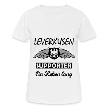 Leverkusen City - Frauen T-Shirt atmungsaktiv - Weiß - Vorne - AI Model Female 172 dark (172cm)