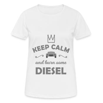 Diesel et cylindrée - T-shirt respirant Femme - blanc - Devant - AI Model Female 172 dark (172cm)