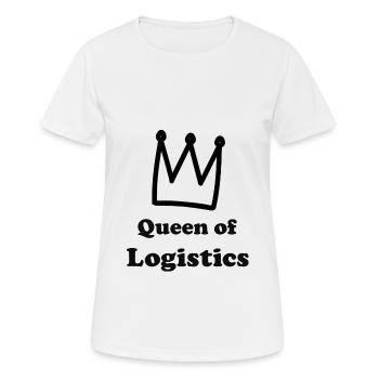 Die Queen des Transports - Frauen T-Shirt atmungsaktiv - Weiß - Vorne - AI Model Female 172 dark (172cm)