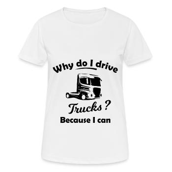 Die LKW Fahrer - Frauen T-Shirt atmungsaktiv - Weiß - Vorne - AI Model Female 172 dark (172cm)