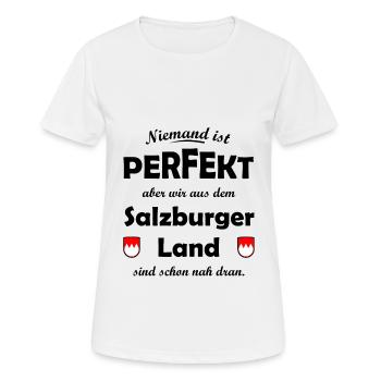 Das Salzburger Land - Frauen T-Shirt atmungsaktiv - Weiß - Vorne - AI Model Female 172 dark (172cm)