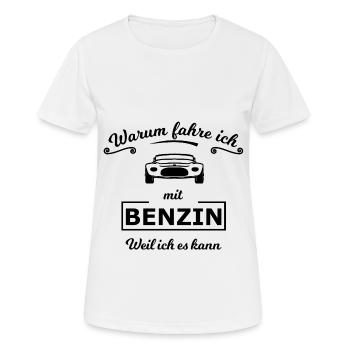 Das Benzin Auto - Frauen T-Shirt atmungsaktiv - Weiß - Vorne - AI Model Female 172 dark (172cm)