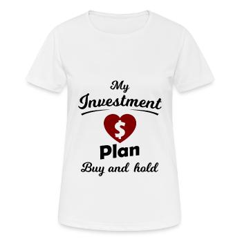 L’investisseur en dollars - T-shirt respirant Femme - blanc - Devant - AI Model Female 172 dark (172cm)