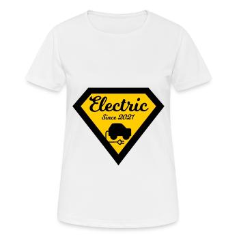 Elektrische Fahrzeuge - Frauen T-Shirt atmungsaktiv - Weiß - Vorne - AI Model Female 172 dark (172cm)
