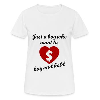The stock lover - Women's Breathable T-Shirt - white - Front - AI Model Female 172 dark (172cm)