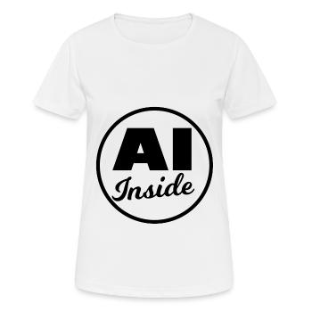 Intelligence for all - Women's Breathable T-Shirt - white - Front - AI Model Female 172 dark (172cm)