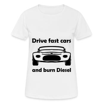 Voitures de course et voitures rapides - T-shirt respirant Femme - blanc - Devant - AI Model Female 172 dark (172cm)