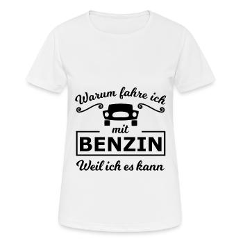 Die Benzin Auto Fahrer - Frauen T-Shirt atmungsaktiv - Weiß - Vorne - AI Model Female 172 dark (172cm)