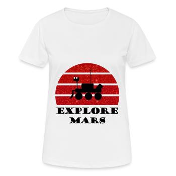 Die Weltraum Mission zum Mars - Frauen T-Shirt atmungsaktiv - Weiß - Vorne - AI Model Female 172 dark (172cm)