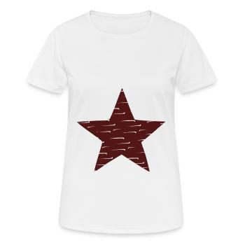Stern und Sozialismus - Frauen T-Shirt atmungsaktiv - Weiß - Vorne - AI Model Female 172 dark (172cm)