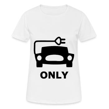 Nur elektrische Autos - Frauen T-Shirt atmungsaktiv - Weiß - Vorne - AI Model Female 172 dark (172cm)
