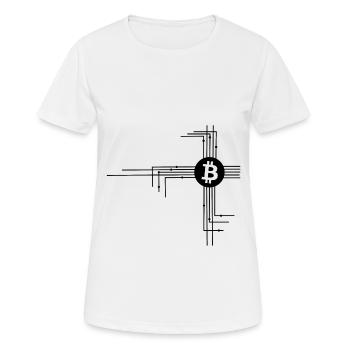 Coin und Leitungen - Frauen T-Shirt atmungsaktiv - Weiß - Vorne - AI Model Female 172 dark (172cm)