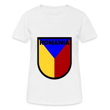 Les Roumains - T-shirt respirant Femme - blanc - Devant - AI Model Female 172 dark (172cm)