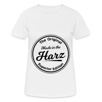 Né dans les montagnes du Harz - T-shirt respirant Femme - blanc - Devant - AI Model Female 172 dark (172cm)