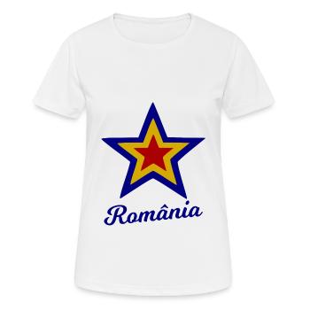 Sehnsucht nach Rumänien - Frauen T-Shirt atmungsaktiv - Weiß - Vorne - AI Model Female 172 dark (172cm)
