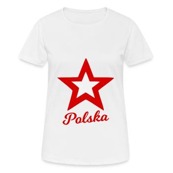 Les Polonais arrivent - T-shirt respirant Femme - blanc - Devant - AI Model Female 172 dark (172cm)