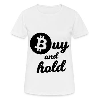 L’investisseur Bitcoin - T-shirt respirant Femme - blanc - Devant - AI Model Female 172 dark (172cm)