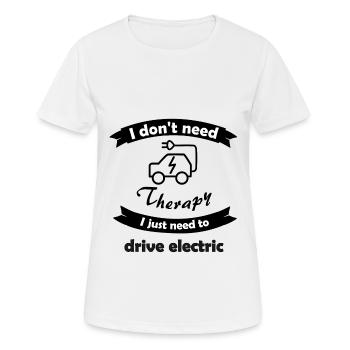 Driving electric cars - Women's Breathable T-Shirt - white - Front - AI Model Female 172 dark (172cm)