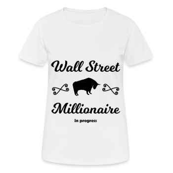 Le millionnaire boursier - T-shirt respirant Femme - blanc - Devant - AI Model Female 172 dark (172cm)