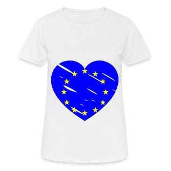 Le cœur de l’Europe - T-shirt respirant Femme - blanc - Devant - AI Model Female 172 dark (172cm)