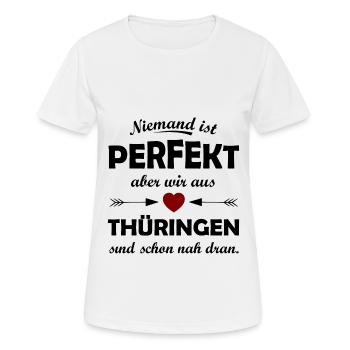 Notre patrie Thuringe - T-shirt respirant Femme - blanc - Devant - AI Model Female 172 dark (172cm)