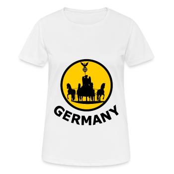 Die Fans aus Deutschland - Frauen T-Shirt atmungsaktiv - Weiß - Vorne - AI Model Female 172 dark (172cm)