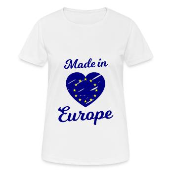 L’amour de l’Europe - T-shirt respirant Femme - blanc - Devant - AI Model Female 172 dark (172cm)