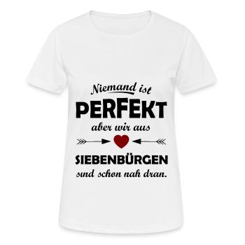 La patrie en Transylvanie - T-shirt respirant Femme - blanc - Devant - AI Model Female 172 dark (172cm)