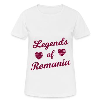 Die Mythen aus Rumänien - Frauen T-Shirt atmungsaktiv - Weiß - Vorne - AI Model Female 172 dark (172cm)