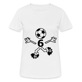 Player number six - Women's Breathable T-Shirt - white - Front - AI Model Female 172 dark (172cm)
