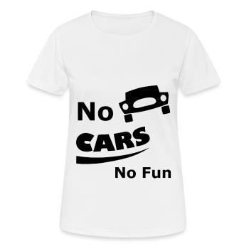 Für die Auto Freaks - Frauen T-Shirt atmungsaktiv - Weiß - Vorne - AI Model Female 172 dark (172cm)