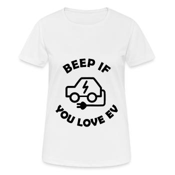 Electric cars - Women's Breathable T-Shirt - white - Front - AI Model Female 172 dark (172cm)