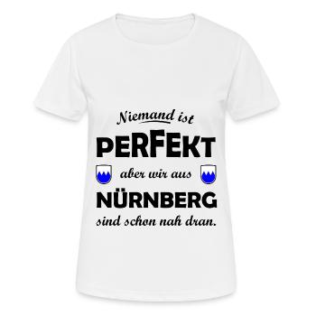 Les Nuremberg en Franconie - T-shirt respirant Femme - blanc - Devant - AI Model Female 172 dark (172cm)