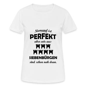 Les Saxons de Transylvanie - T-shirt respirant Femme - blanc - Devant - AI Model Female 172 dark (172cm)