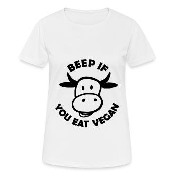 Die veganen Feinschmecker - Frauen T-Shirt atmungsaktiv - Weiß - Vorne - AI Model Female 172 dark (172cm)