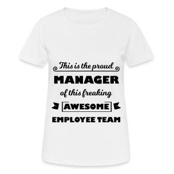Le meilleur patron - T-shirt respirant Femme - blanc - Devant - AI Model Female 172 dark (172cm)