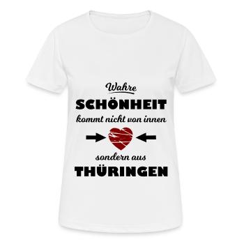 Les Thuringiens arrivent - T-shirt respirant Femme - blanc - Devant - AI Model Female 172 dark (172cm)