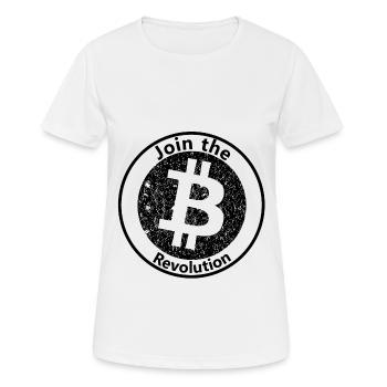 Werde Teil der Revolution - Frauen T-Shirt atmungsaktiv - Weiß - Vorne - AI Model Female 172 dark (172cm)