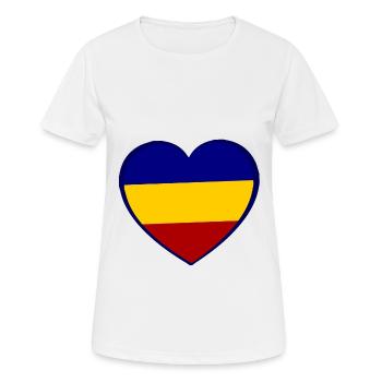 Romanian love - Women's Breathable T-Shirt - white - Front - AI Model Female 172 dark (172cm)