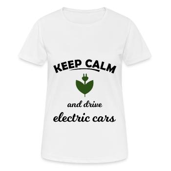 Die elektrischen Autos - Frauen T-Shirt atmungsaktiv - Weiß - Vorne - AI Model Female 172 dark (172cm)