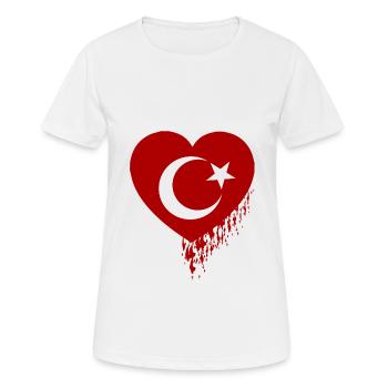 Bleeding Heart Turkey - Women's Breathable T-Shirt - white - Front - AI Model Female 172 dark (172cm)