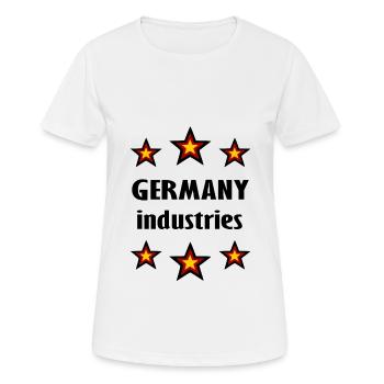 Die deutsche Industrie - Frauen T-Shirt atmungsaktiv - Weiß - Vorne - AI Model Female 172 dark (172cm)